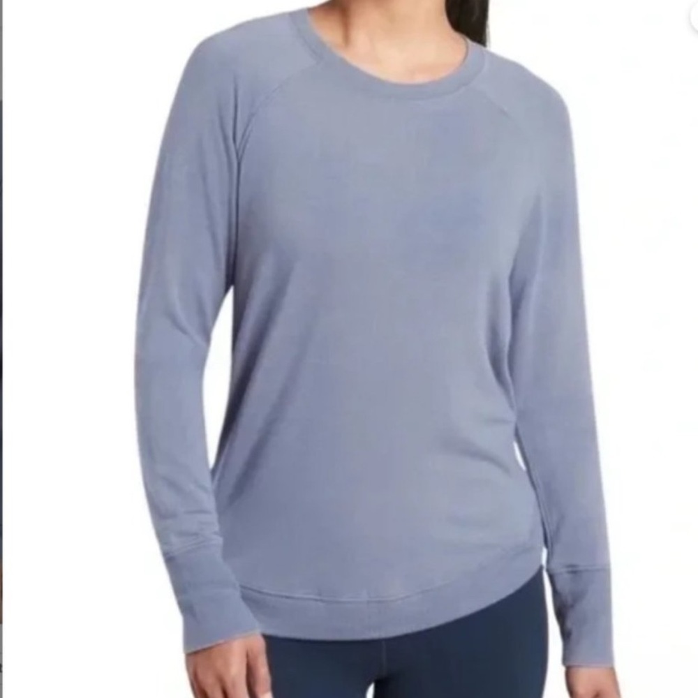 Athleta Mindset Light Blue Long Sleeve Top Sz Small Athleisure Activewear